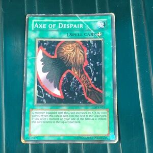 Axe of Despair Spell Card - Green and Red